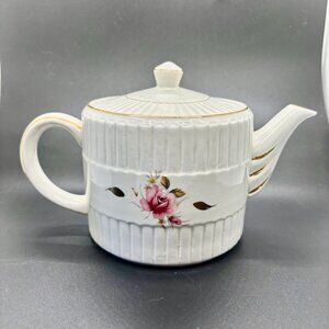 Vintage Ellgreave Genuine Ironstone Teapot Made by Woods & Sons in England